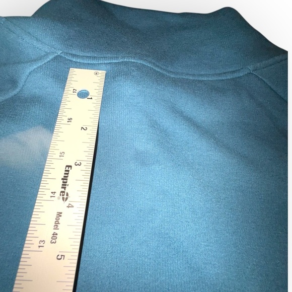 ATHLETA Cozy Karma Asymmetrical Zip Pullover Plus 1X Dark Sardinia Blue - Picture 11 of 13